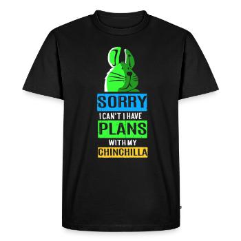 Chinchilla Cadeau Amérique du Sud Rongeur Pet - T-shirt Premium bio Homme - noir - Devant - Nico (187cm)