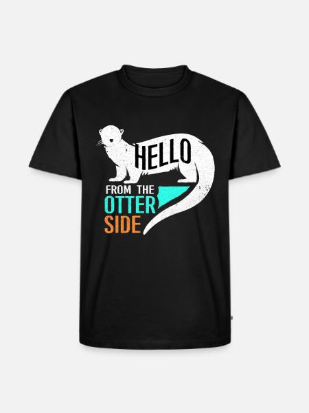 Otter - Männer Premium Bio T-Shirt - Schwarz