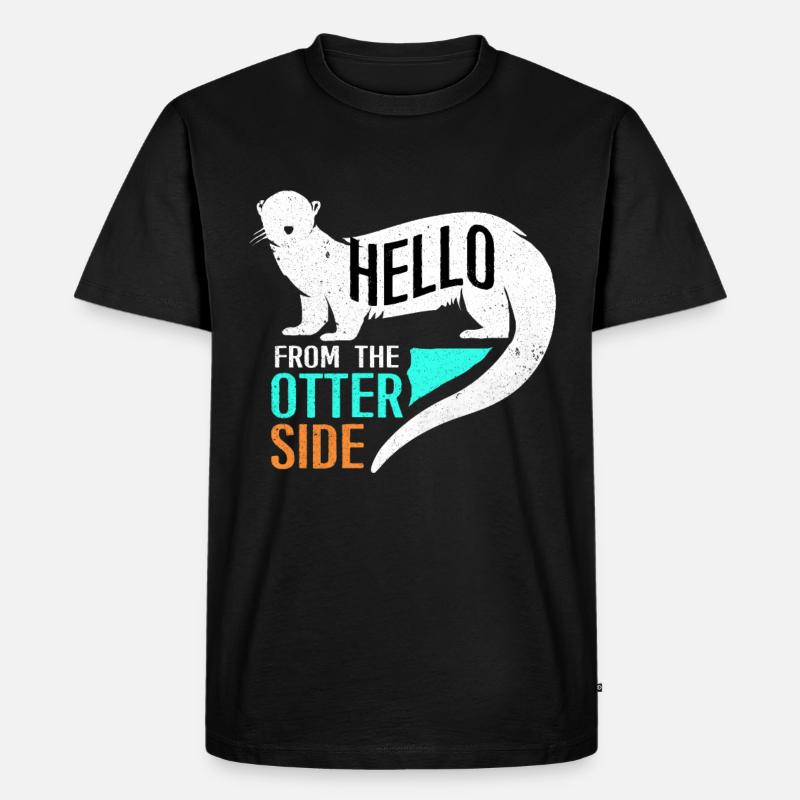 Otter - Männer Premium Bio T-Shirt - Schwarz