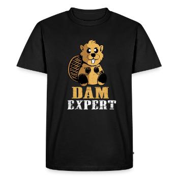 Beaver - Men's Premium Organic T-Shirt - black - Front - Nico (187cm)