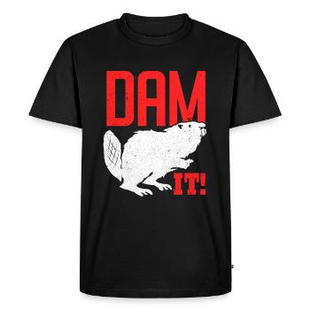Beaver - Men's Premium Organic T-Shirt - black - Front - Nico (187cm)