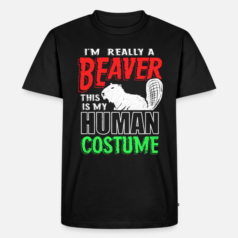 Biber - Männer Premium Bio T-Shirt - Schwarz