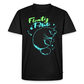 Laque de dugong sanglier Sirenia Manatee - T-shirt Premium bio Homme - noir - Devant - Nico (187cm)