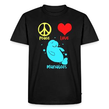 Laque de dugong sanglier Sirenia Manatee - T-shirt Premium bio Homme - noir - Devant - Nico (187cm)