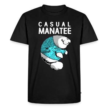 Laque de dugong sanglier Sirenia Manatee - T-shirt Premium bio Homme - noir - Devant - Nico (187cm)