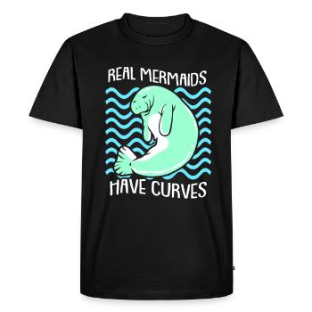 Laque de dugong sanglier Sirenia Manatee - T-shirt Premium bio Homme - noir - Devant - Nico (187cm)