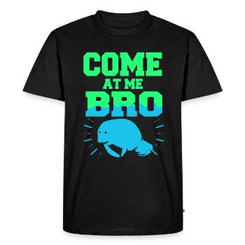 Laque de dugong sanglier Sirenia Manatee - T-shirt Premium bio Homme - noir - Devant - Nico (187cm)
