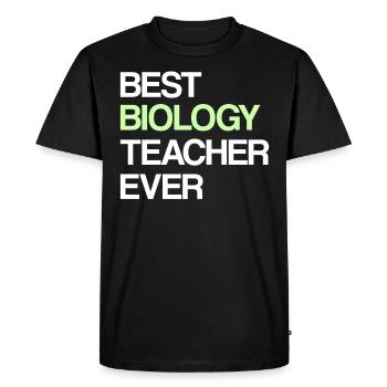 Biology Teacher Teacher - Men's Premium Organic T-Shirt - black - Front - Nico (187cm)