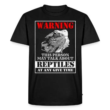 Bearded Dragon - Men's Premium Organic T-Shirt - black - Front - Nico (187cm)