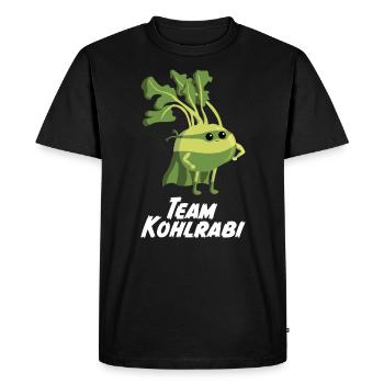 Kohlrabi Vegetables Superfood Hero végétarien végétalien - T-shirt Premium bio Homme - noir - Devant - Nico (187cm)