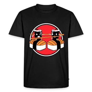 Sushi Go Rice Japan Tokyo Miso Nigiri Maki Udon - Men's Premium Organic T-Shirt - black - Front - Nico (187cm)