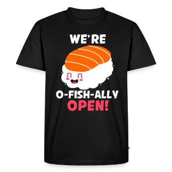 Sushi Go Riz Japon Tokyo Miso Nigiri Maki Udon - T-shirt Premium bio Homme - noir - Devant - Nico (187cm)