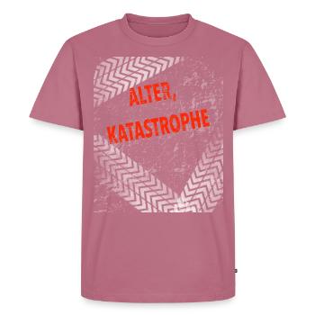 Alter Katastrophe - Tracks - Männer Premium Bio T-Shirt - Mauve - Vorne - Nico (187cm)