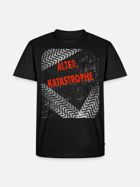 Alter Katastrophe - Tracks - Männer Premium Bio T-Shirt - Schwarz