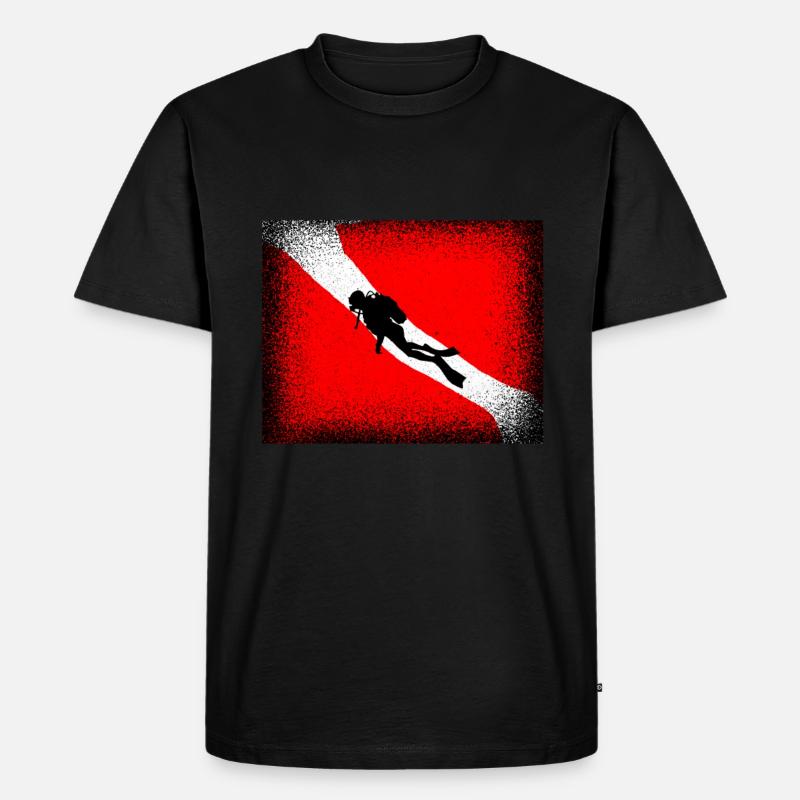 Tauchen - Männer Premium Bio T-Shirt - Schwarz