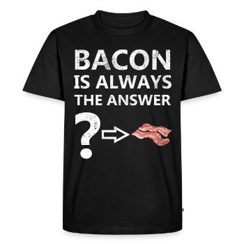 Bacon Déjeuner Viande Grillant Bacon Cadeau - T-shirt Premium bio Homme - noir - Devant - Nico (187cm)