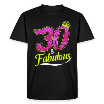 30 ans - T-shirt Premium bio Homme - noir - Devant - Nico (187cm)