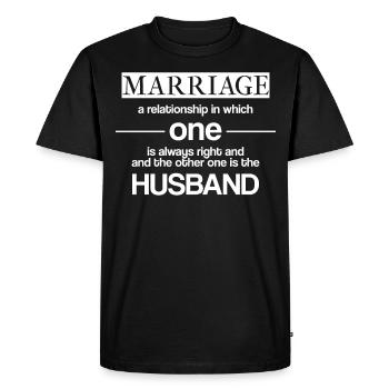 Mariage Les femmes ont toujours raison Dire drôle - T-shirt Premium bio Homme - noir - Devant - Nico (187cm)