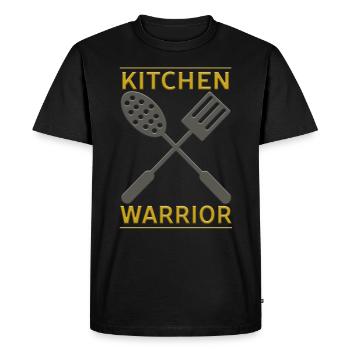 Guerrier de cuisine - Guerrier de cuisine - T-shirt Premium bio Homme - noir - Devant - Nico (187cm)