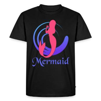 Singing Mermaid - Sirène chantante - T-shirt Premium bio Homme - noir - Devant - Nico (187cm)