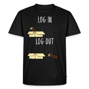 Informatique Joke Connexion Connexion Nerd Office Gift - T-shirt Premium bio Homme - noir - Devant - Nico (187cm)