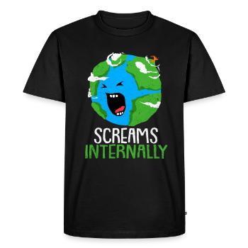 Jour de la Terre - T-shirt Premium bio Homme - noir - Devant - Nico (187cm)