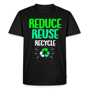 Jour de la Terre - T-shirt Premium bio Homme - noir - Devant - Nico (187cm)