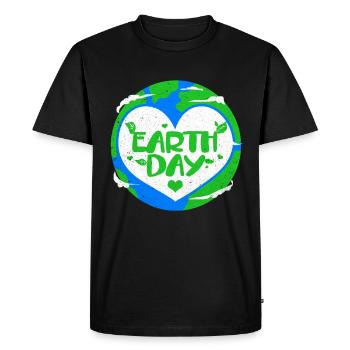 Jour de la Terre - T-shirt Premium bio Homme - noir - Devant - Nico (187cm)