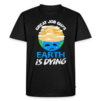 Jour de la Terre - T-shirt Premium bio Homme - noir - Devant - Nico (187cm)