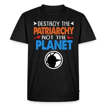 Climate Change Earth Day Environmental Protection Eco Organic Earth - Men's Premium Organic T-Shirt - black - Front - Nico (187cm)