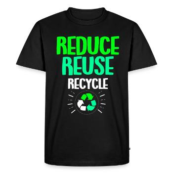 Climate Change Earth Day Environmental Protection Eco Organic Earth - Men's Premium Organic T-Shirt - black - Front - Nico (187cm)