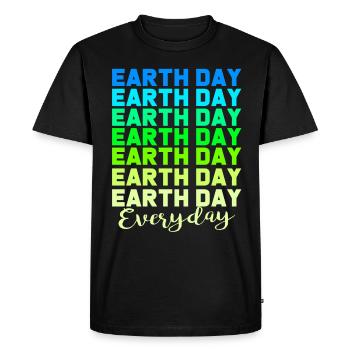 Climate Change Earth Day Environmental Protection Eco Organic Earth - Men's Premium Organic T-Shirt - black - Front - Nico (187cm)