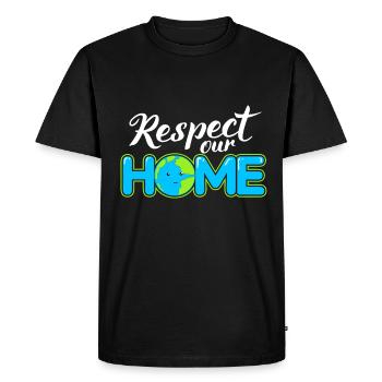 Climate Change Earth Day Environmental Protection Eco Organic Earth - Men's Premium Organic T-Shirt - black - Front - Nico (187cm)