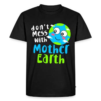 Climate Change Earth Day Environmental Protection Eco Organic Earth - Men's Premium Organic T-Shirt - black - Front - Nico (187cm)