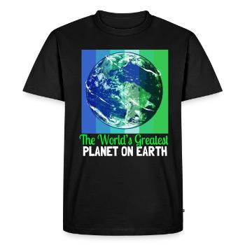 Climate Change Earth Day Environmental Protection Eco Organic Earth - Men's Premium Organic T-Shirt - black - Front - Nico (187cm)