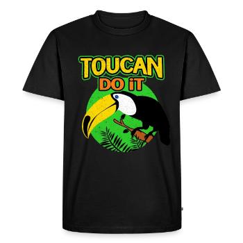 Tukan - T-shirt Premium bio Homme - noir - Devant - Nico (187cm)