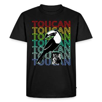 Tukan - T-shirt Premium bio Homme - noir - Devant - Nico (187cm)
