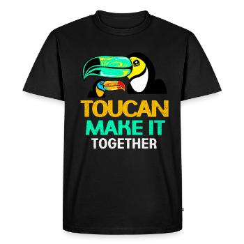 Tukan - T-shirt Premium bio Homme - noir - Devant - Nico (187cm)