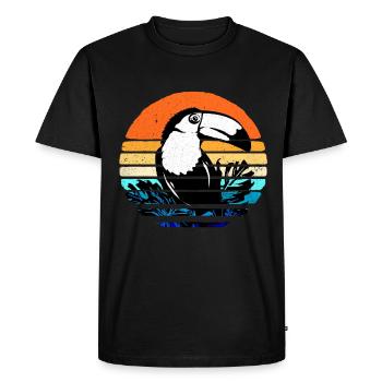 Tukan - T-shirt Premium bio Homme - noir - Devant - Nico (187cm)