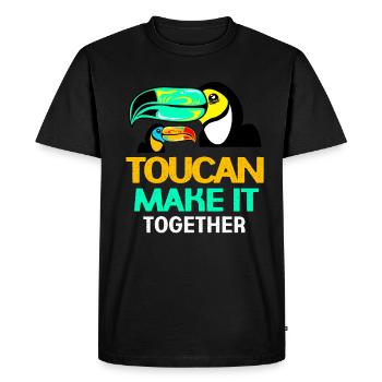 Toucan Gift Jungle Tropical Birds Beak - Men's Premium Organic T-Shirt - black - Front - Nico (187cm)