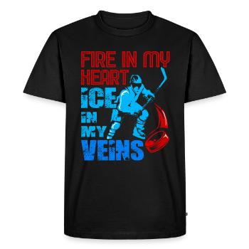 Ice hockey - Men's Premium Organic T-Shirt - black - Front - Nico (187cm)