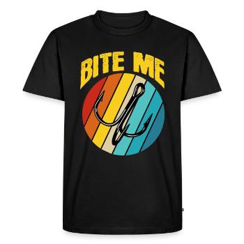 Pêcheur pêcheur pêcheur canne Petri Heil Truite - T-shirt Premium bio Homme - noir - Devant - Nico (187cm)