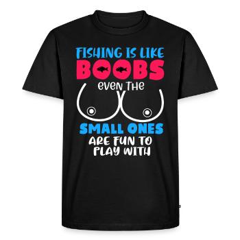 Pêcheur pêcheur pêcheur canne Petri Heil Truite - T-shirt Premium bio Homme - noir - Devant - Nico (187cm)