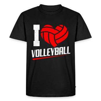 Volleyball - Men's Premium Organic T-Shirt - black - Front - Nico (187cm)