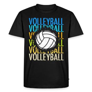 Volley-ball - T-shirt Premium bio Homme - noir - Devant - Nico (187cm)