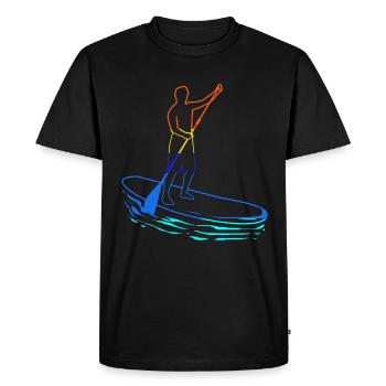 Paddling Sup Paddle - T-shirt Premium bio Homme - noir - Devant - Nico (187cm)