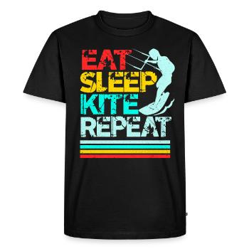 Kiteboard - T-shirt Premium bio Homme - noir - Devant - Nico (187cm)
