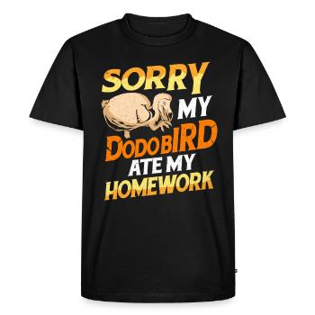 Dodo - T-shirt Premium bio Homme - noir - Devant - Nico (187cm)