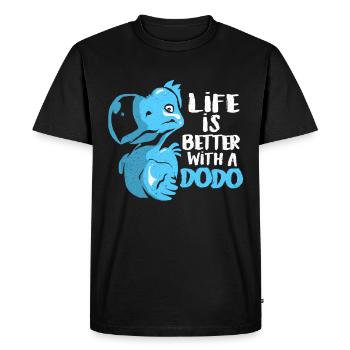 Dodo - T-shirt Premium bio Homme - noir - Devant - Nico (187cm)
