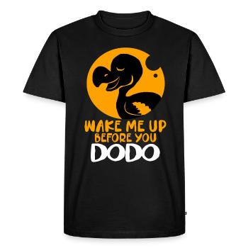 Dodo cadeau oiseau origine primitive fossil archéologie Geek - T-shirt Premium bio Homme - noir - Devant - Nico (187cm)